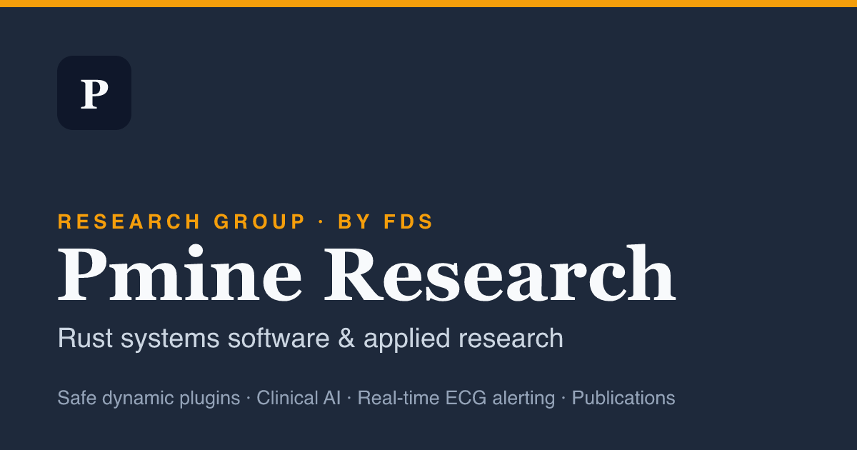 Activities and Workstreams — Pmine Research